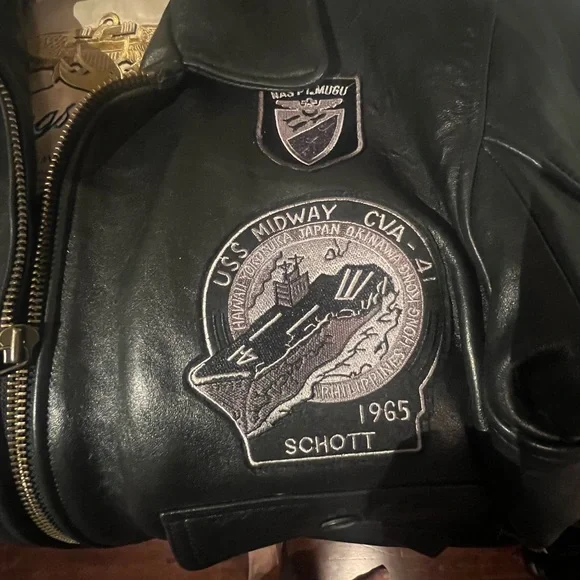 Schotts New YorkG-1 U.S.Navy leather bomber jacket
